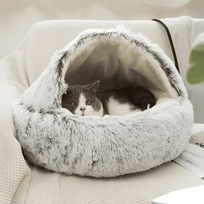 Cama de Pelúcia Com Capuz Para Gatos - Select