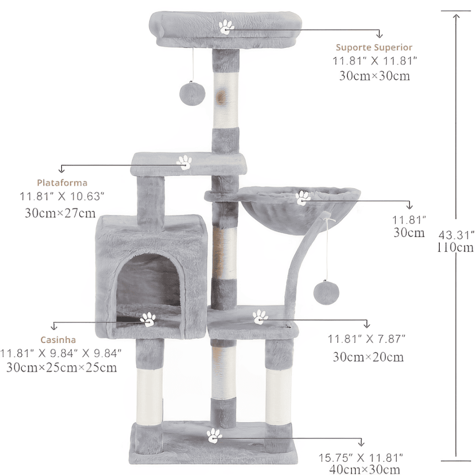 Torre para Gatos Multinível - Select